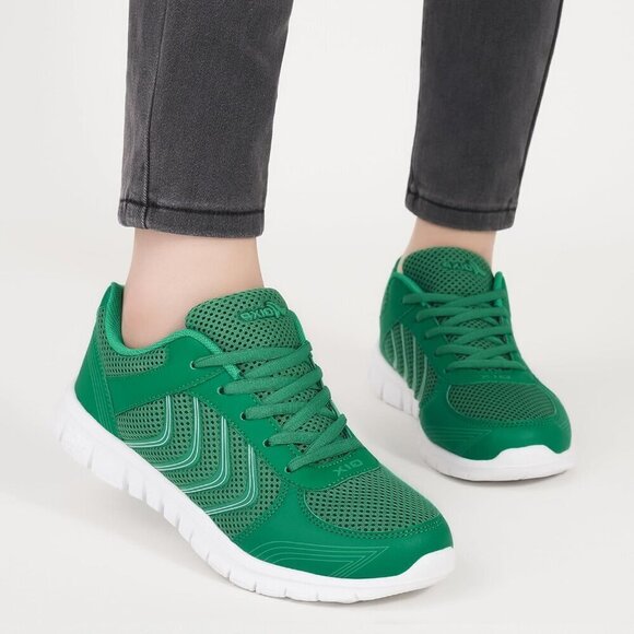 🆕Women's Breathable Mesh Sneakers Green Lightweight Comfortable Walking Tennis - Picture 4 of 5